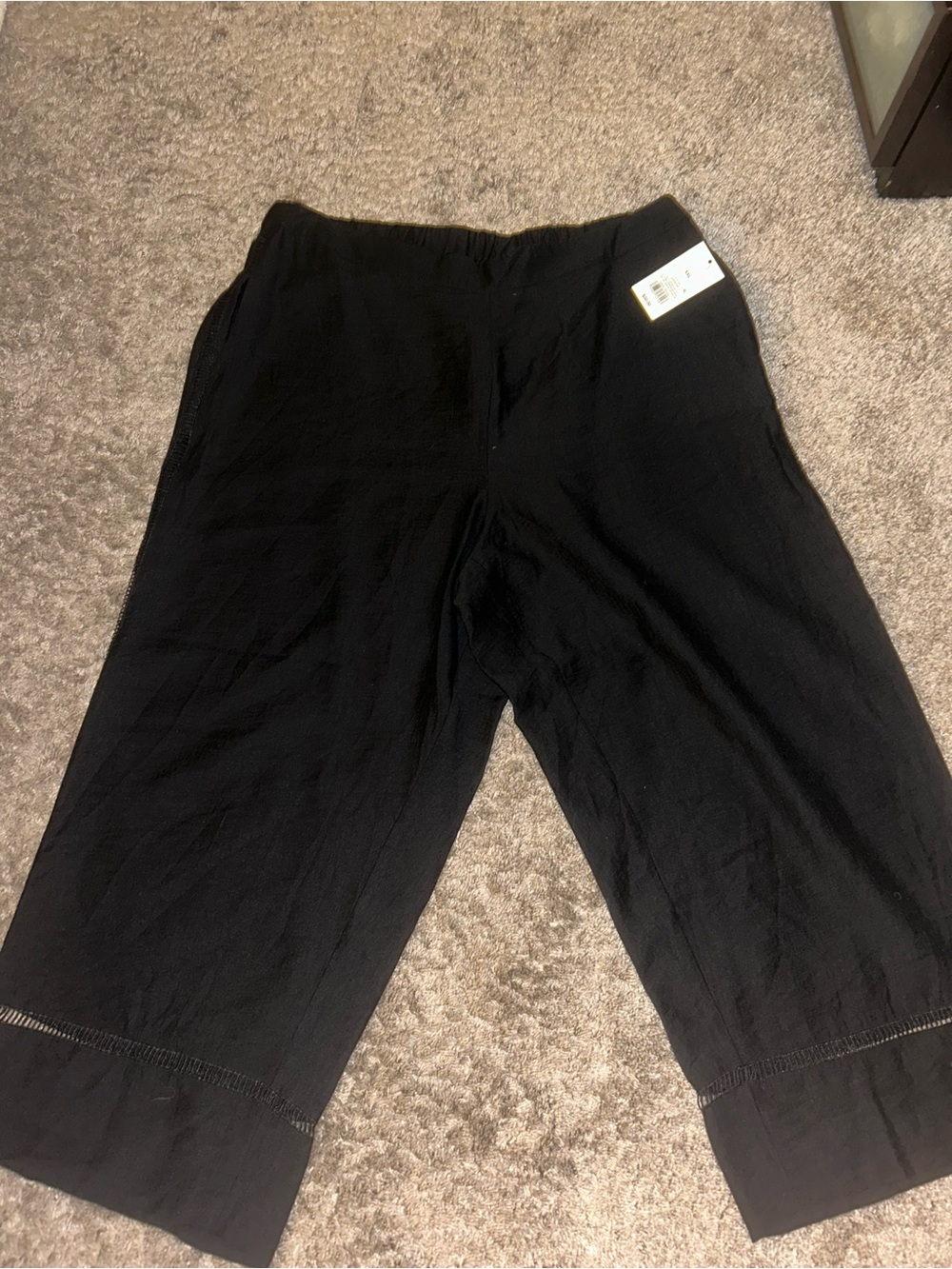a new day Black Wide-Leg Cropped Pants